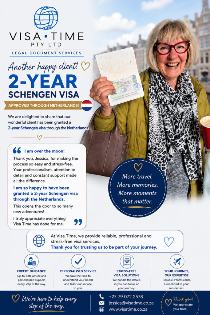 Visa Time | Another Happy Client! 2 Year Schengen Visas Application